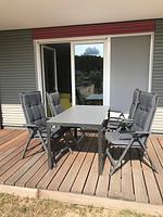Terrasse - Modernes und helles 2-Zimmer-Apartment in ruhiger Lage.Hund erlaubt .Haus 5 .Nr.29 - Top-Hundeurlaub