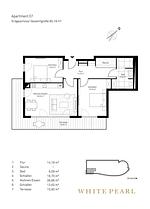 Grundriss - Luxussuite 0.07 mit Sauna, Terrasse und Strandkorb - Hund erlaubt - Top-Hundeurlaub