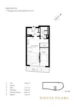 Grundriss - Luxusapartment mit Sauna und Balkon 1.04 - Top-Hundeurlaub