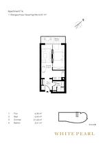 Grundriss - Luxusapartment mit überdachtem Balkon 1.14 - Top-Hundeurlaub