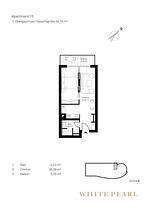 Grundriss - Luxusapartment mit überdachtem Balkon 1.15 - Top-Hundeurlaub