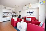 Wohnzimmer - Ferienwohnung Küstenkind - Top-Hundeurlaub