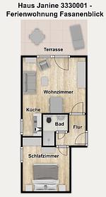 Grundriss - Ferienwohnung Fasanenblick - Top-Hundeurlaub