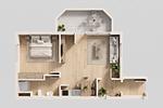 Grundriss - App. MeeresOase nur 350 m zum Meer mit Terrasse - Top-Hundeurlaub