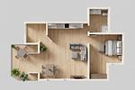 Grundriss - App. MeeresBucht mit Sonnenterrasse und nur 350 m zum Strand - Top-Hundeurlaub