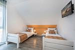 Schlafzimmer - Ferienhaus Abendrot OG ruhige Lade mit Balkon und Parkplatz - Top-Hundeurlaub