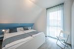 Schlafzimmer - Ferienhaus Himmelblau OG mit Balkon, Garten mit Grillmöglichkeit - Top-Hundeurlaub
