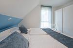 Schlafzimmer - Ferienhaus Himmelblau OG mit Balkon, Garten mit Grillmöglichkeit - Top-Hundeurlaub