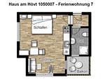 Grundriss - Ferienwohnung 7 - Top-Hundeurlaub