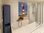 Badezimmer der Ferienwohnung "Willkommen bei den Hartmanns" in Wittdün auf Amrum - Ferienwohnung „Willkommen bei den Hartmanns" - Top-Hundeurlaub