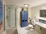 Badezimmer der Ferienwohnung "Willkommen bei den Hartmanns" in Wittdün auf Amrum - Ferienwohnung „Willkommen bei den Hartmanns" - Top-Hundeurlaub
