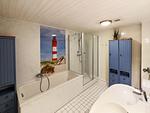 Badezimmer der Ferienwohnung "Willkommen bei den Hartmanns" in Wittdün auf Amrum - Ferienwohnung „Willkommen bei den Hartmanns" - Top-Hundeurlaub