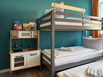 Kinderschlafzimmer der Ferienwohnung "Willkommen bei den Hartmanns" in Wittdün auf Amrum - Ferienwohnung „Willkommen bei den Hartmanns" - Top-Hundeurlaub