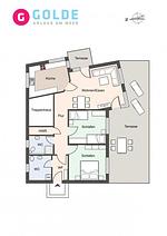 Grundriss - Appartement Dünenhus - Top-Hundeurlaub