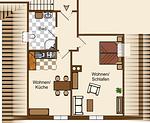 Grundriss - Haus Dietrich Wohnung 1 - Top-Hundeurlaub