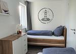 Schlafzimmer - Haus Nr. 22, Ferienhaus Deichgraf - Top-Hundeurlaub