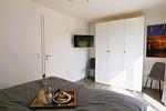 Schlafzimmer - Haus Nr. 19, Ferienhaus Fischerhus - Top-Hundeurlaub