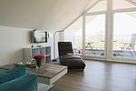 Wohnzimmer - Haus Nr. 19, Ferienhaus Fischerhus - Top-Hundeurlaub