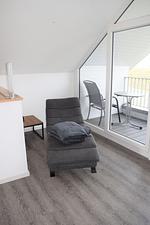 Wohnzimmer - Haus Nr. 24, Ferienhaus Fischerhus - Top-Hundeurlaub