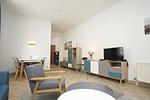 Wohnzimmer - FeWo31: Balkon,Meerblick,Strand - Top-Hundeurlaub