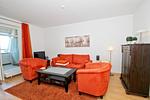 Wohnzimmer - FeWo 14: Balkon, Meerblick - Top-Hundeurlaub