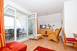 Wohnzimmer - FeWo 06:  Balkon, Meerblick - Top-Hundeurlaub