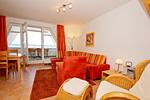 Wohnzimmer - FeWo 04: Balkon, Meerblick - Top-Hundeurlaub
