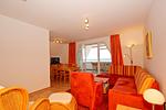 Wohnzimmer - FeWo 04: Balkon, Meerblick - Top-Hundeurlaub