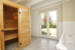 Badezimmer - Haus: Terrasse, Balkon, eigene Sauna, Sauna - und Schwimmbadnutzung - Top-Hundeurlaub