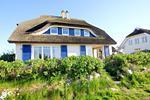 Fassade / Eingang - Abendrot: Terrasse,Garten,Meerbl. - Top-Hundeurlaub