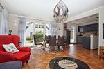 Wohnzimmer - Morgenrot: Terr.,Garten,Meerblick - Top-Hundeurlaub
