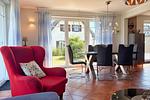 Wohnzimmer - Morgenrot: Terr.,Garten,Meerblick - Top-Hundeurlaub