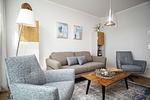 Wohnzimmer - FeWo2: Terrasse, Sauna, Schwimmbad - Top-Hundeurlaub