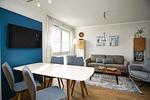 Wohnzimmer - FeWo2: Terrasse, Sauna, Schwimmbad - Top-Hundeurlaub