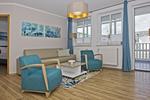 Wohnzimmer - FeWo 07: Balkon, Sauna, Schwimmbad - Top-Hundeurlaub