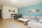 Wohnzimmer - FeWo28: Terrasse,Sauna,Schwimmbad - Top-Hundeurlaub