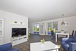 Wohnzimmer - FeWoEG: Terrasse,etwMeerblick - Top-Hundeurlaub