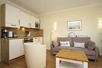 Küche / Küchenzeile - FeWo43: Terrasse, Sauna, Schwimmbad - Top-Hundeurlaub