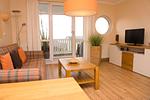 Wohnzimmer - FW37:Balkon,Meerblick,Sauna,Schwimmbad - Top-Hundeurlaub