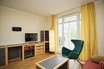 Wohnzimmer - FeWo19: Terrasse, Sauna, Schwimmbad - Top-Hundeurlaub