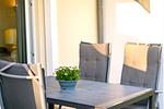 Terrasse - FeWo12: Terrasse, Sauna, Schwimmbad - Top-Hundeurlaub