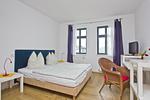 Schlafzimmer - Haus: Terrasse, für Gruppen bis zu 16 Personen geeignet - Top-Hundeurlaub
