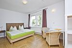 Schlafzimmer - Haus: Terrasse, für Gruppen bis zu 16 Personen geeignet - Top-Hundeurlaub
