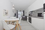 Küche / Küchenzeile - FeWo 03 MEERbodden: Terrasse,Sauna,Schwimmbad - Top-Hundeurlaub
