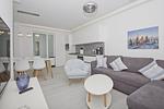 Wohnzimmer - FeWo 04 MEERsalz: Terrasse - Top-Hundeurlaub