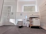 Badezimmer - FeWo 05 MEERhafen: Terrasse - Top-Hundeurlaub