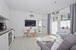 Wohnzimmer - FeWo 06 MEERküste: Terrasse - Top-Hundeurlaub