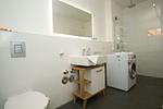 Badezimmer - FeWo 07 MEERstille: Terrasse - Top-Hundeurlaub