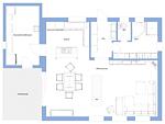 Grundriss Erdgeschoss - Ferienhaus Having - Top-Hundeurlaub