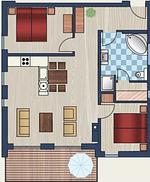 Grundriss - 49.4.S Waterkant - Top-Hundeurlaub